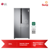 LG 680L Side by Side Refrigerator with Multi Air Flow & Inverter Linear Compressor GC-B247KQDV