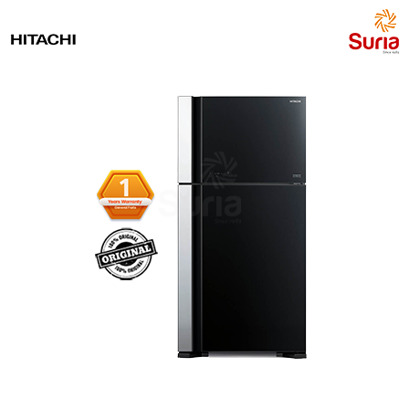 Hitachi 565L Big2 Glass Series 2 Door Refrigerator R-VG660P7M