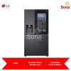 LG Net 635L Side-by-Side with InstaView & Door-in-Door™ in Matte Black Finish fridge GC-X257CQES