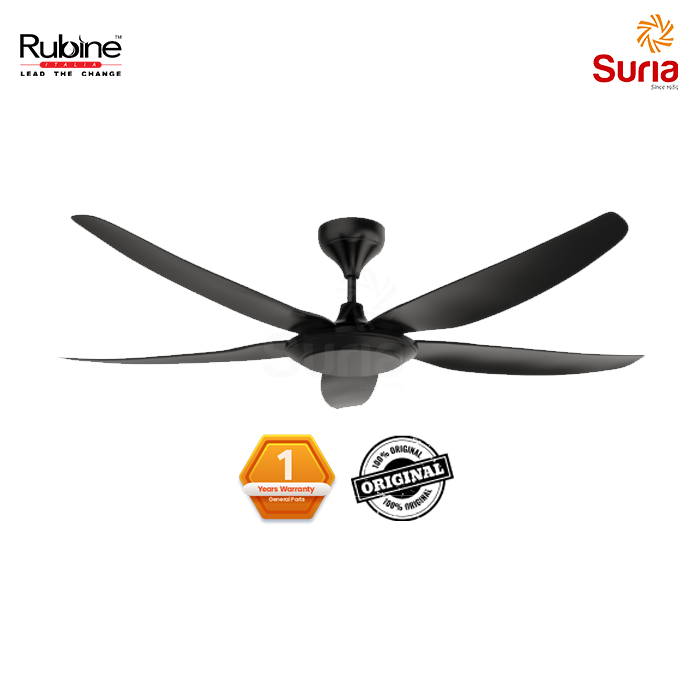 Rubine 56 Inch DC Motor 5 Blades Ceiling Fan AVENS56-5B-MB